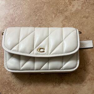 Coach Cream Quilted Crossbody Bag